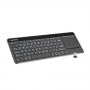 Natec | Keyboard | NKL-0968 Turbo Slim | Keyboard with Trackpad | Wireless | US | m | Black | USB Type-A | 400 g - 2